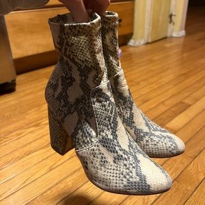 Animal print sock booties